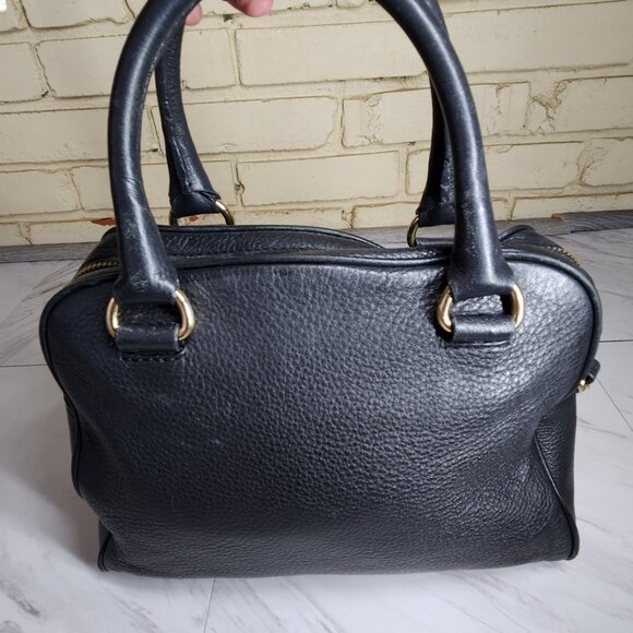Michael Kors Knox Black Leather Shoulder Bag Handbag Purse - Picture 5 of 13